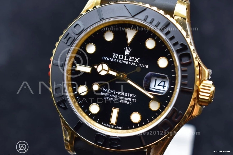 Yacht-Master Bezel 1:1 Rubber 1224 Black Ceramic Strap Best Black on 3D EyeCatching 42mm VS VSF Edition 226658 0401